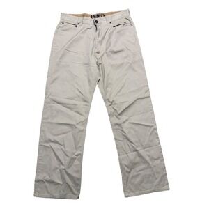Born Mens Straight Leg Cotton Twill Casual Pants Light Khaki Stone 36x30